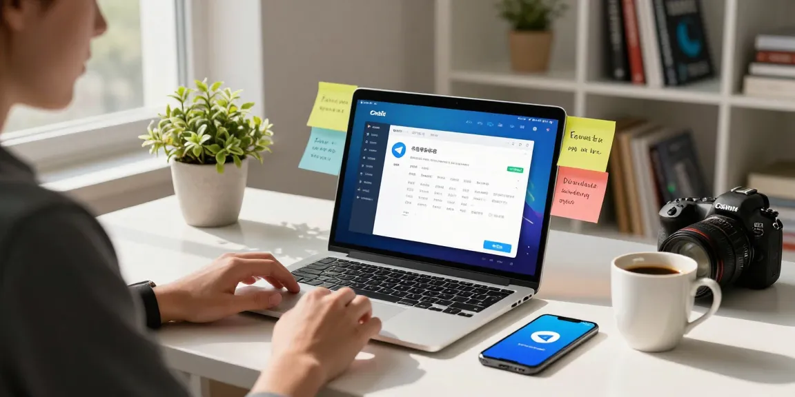 Setting up the Telegram Chinese Version interface on a modern workspace.