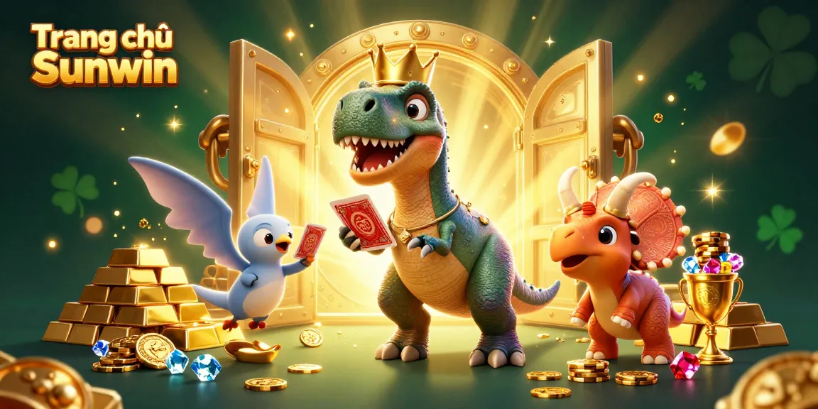 Experience the excitement at Trang chủ Sunwin with friendly dinosaur characters and rich gambling visuals.